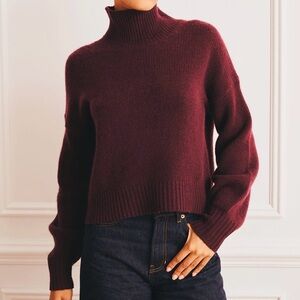 NAADAM Women's Luxe Cashmere Turtleneck Sweater - Merlot - XS